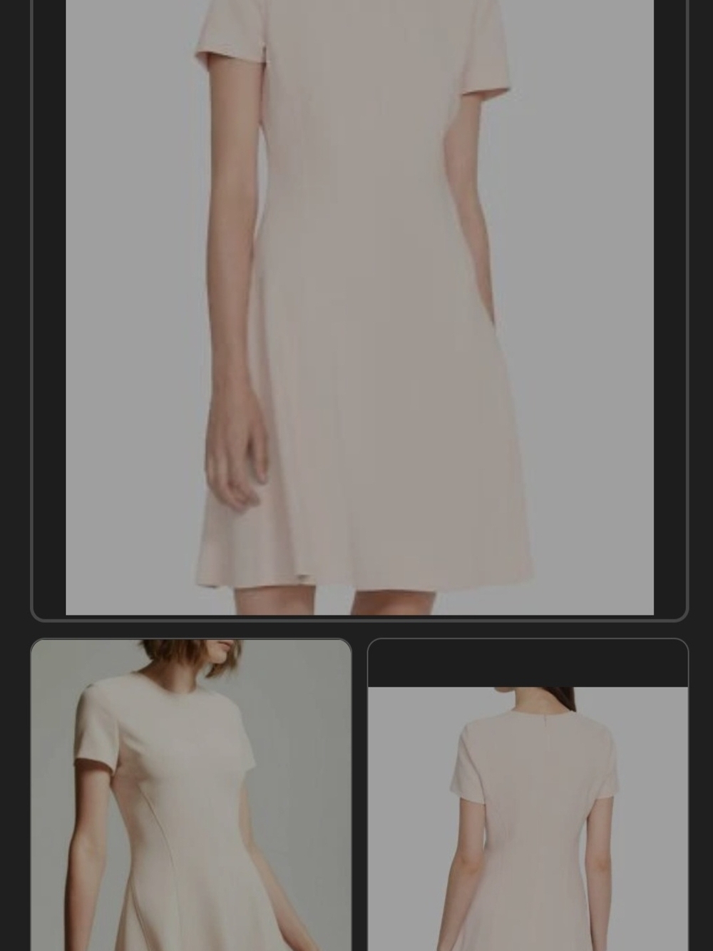 Theory Modern Seamed Shift Dress, Admiral Crepe, Sheer Pink